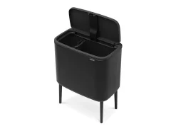 Cubo de basura de reciclaje Bo Touch Bin Negro Mate 34L - Brabantia 316203