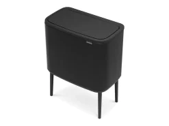 Cubo de basura de reciclaje Bo Touch Bin Negro Mate 34L - Brabantia 316203