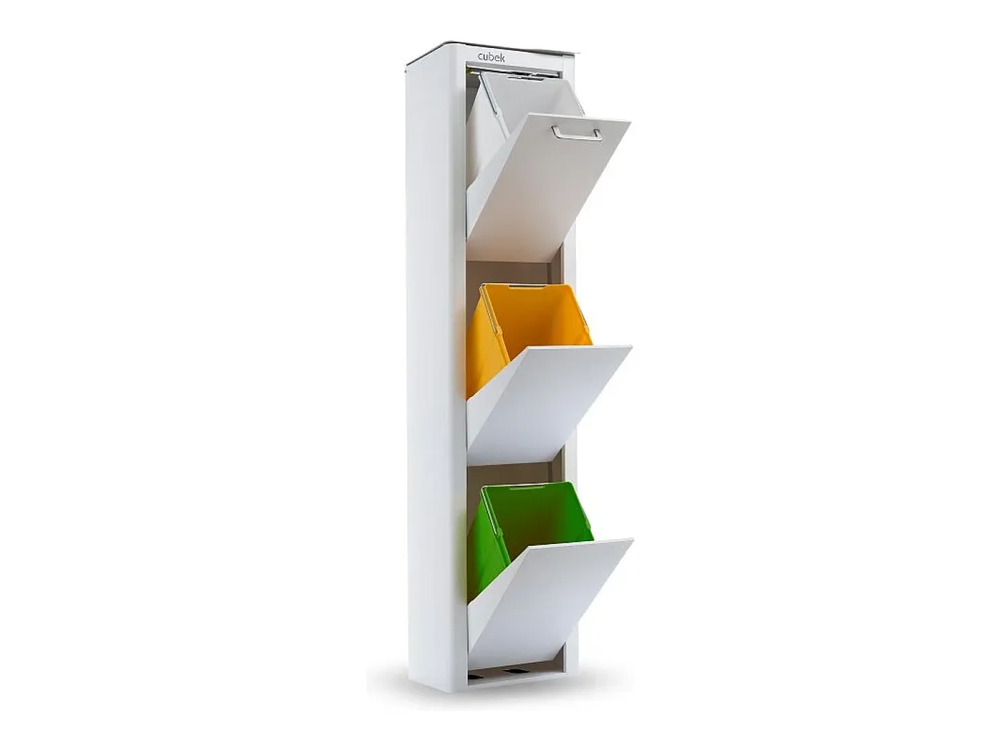 Cubo de basura para la cocina - Cubo de reciclaje - 3 compartimentos de 20L - CUBEK