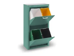 Cubo de basura para la cocina - Cubo de reciclaje - 4 compartimentos de 20L - CUBEK