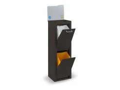 Cubo de basura para la cocina - Cubo de reciclaje - 2 compartimentos de 20L - CUBEK