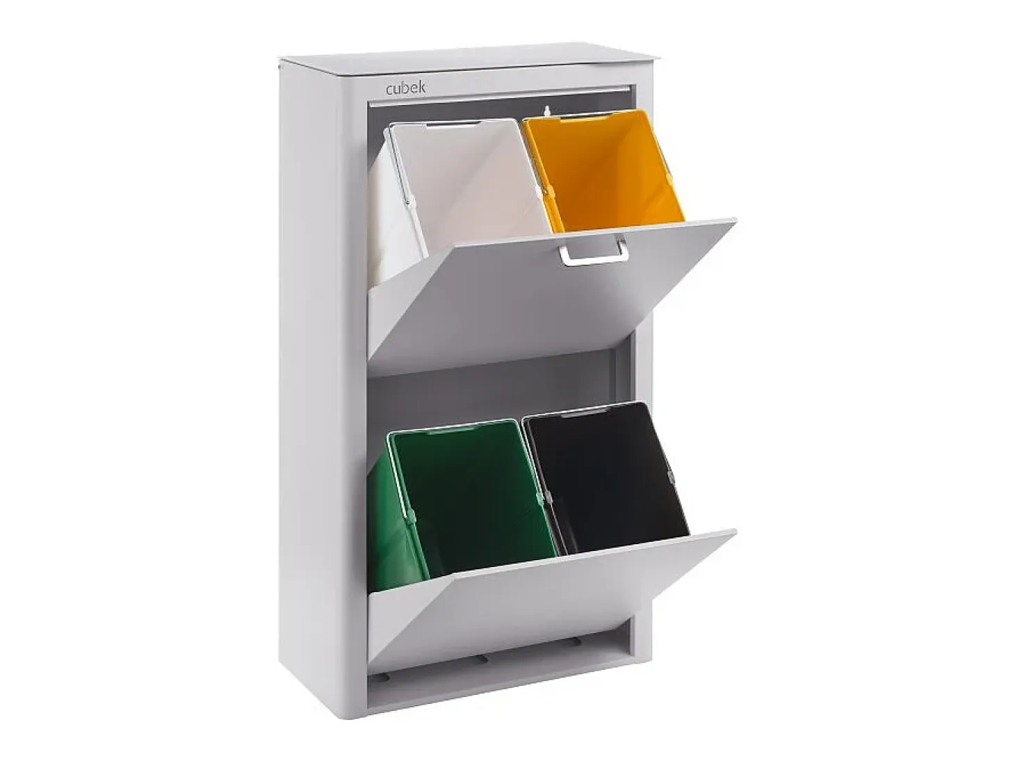 Cubo de basura para la cocina - Cubo de reciclaje - 4 compartimentos de 20L - CUBEK