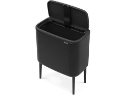 Cubo de basura Touch Bin con soporte 36L Negro Mate Brabantia Código R