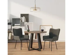 Dalira Sillas de comedor 2 unidades terciopelo gris oscuro