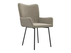 Dalira Sillas de comedor 2 unidades terciopelo gris claro