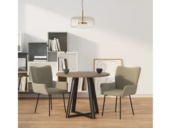 Dalira Sillas de comedor 2 unidades terciopelo gris claro