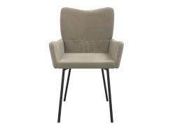 Dalira Sillas de comedor 2 unidades terciopelo gris claro