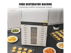 Deshidratador SucceBuy Deshidratador Alimentario con 10 Platos, Secador de Frutas Secas en Acero Inoxidable de 1000 W