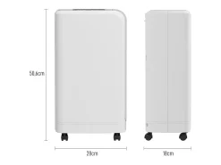 Deshumidificador eléctrico Fresh Homcom 12L 2 velocidades blanco 50,6x28x18 cm