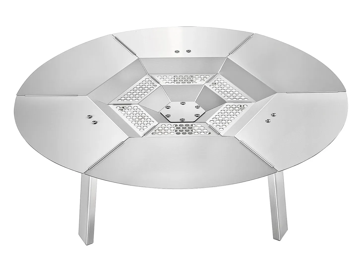 Difusor de Calor SucceBuy para Brasero, 63.5x25.4 cm Protección Térmica Redonda para Fuego de Madera, Difusor de Calor de Acero Inoxidable 304