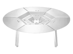 Difusor de Calor SucceBuy para Brasero, 63.5x25.4 cm Protección Térmica Redonda para Fuego de Madera, Difusor de Calor de Acero Inoxidable 304