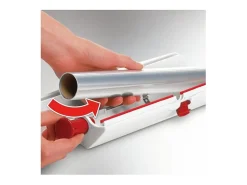 Dispensador cortador de película PERFECT CUT para rollos de 33 cm - Blanco