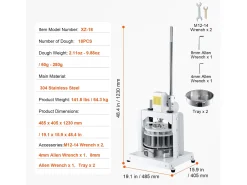 Divisor SucceBuy de Masa Manual, 18 Piezas, Corta-Masa, Ideal para la Fabricación de Pan de Panadería
