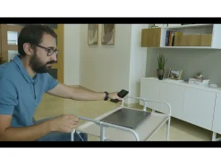 DON HIERRO - Carrito auxiliar plegable BAUHAUS dorado con ruedas – 3 niveles y 3 posiciones-