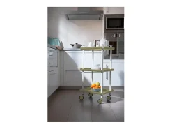DON HIERRO - Carrito auxiliar LEKY, armazón blanco, 3 estantes. Multifuncional, práctico y decorativo-
