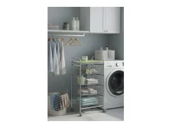 DON HIERRO - Carrito verdulero GREEN, 4 cestas de gran capacidad, Gris aluminio y Verde pistacho-