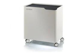 DON HIERRO - Cubo de basura reciclaje ECOBOX, con ruedas y cierre suave, 60 litros-