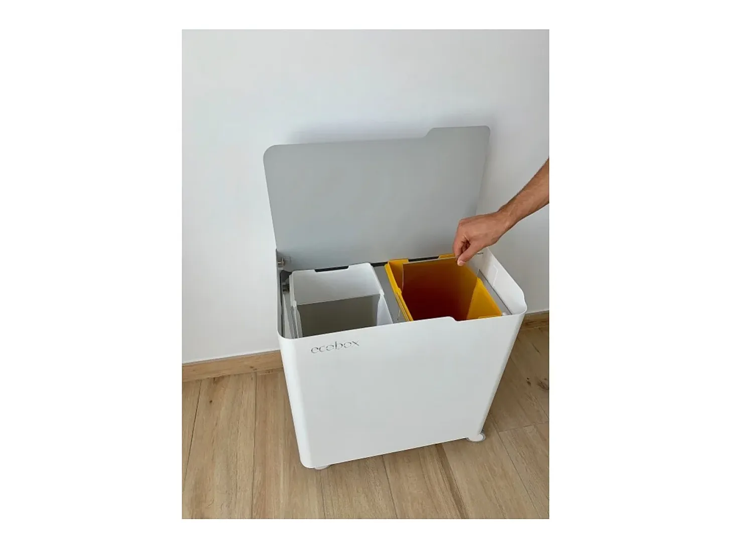 DON HIERRO - Cubo de basura para el reciclaje ECOBOX-TOP, 40 litros-