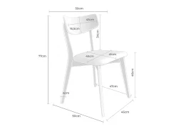 Dudeco Silla Porto Santo de Roble Gris claro