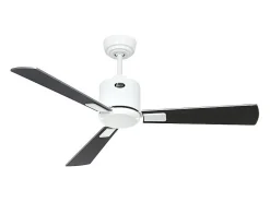 eco neo III 103 ventilador wifi sin luz, cuerpo blanco con aspas wengué y gris, casafan