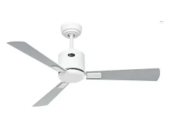 eco neo III 103 ventilador wifi sin luz, cuerpo blanco con aspas blancas y grises, casafan