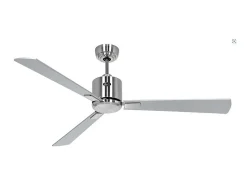 eco neo III 132 ventilador wifi con cuerpo de acero cepillado y aspas en wengué y gris sin luz, casafan