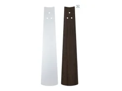 eco neo III 132 ventilador wifi con cuerpo de acero cepillado y aspas en wengué y gris sin luz, casafan