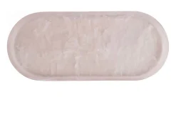 El Plato Ovalado De Resina - Rosa Blanco