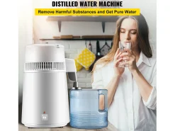 Electrodoméstico Pequeño SucceBuy Destilador de Agua Pura 4 L, Filtro Purificador de Agua 1 L/H, Casa Médica Dental, 220 V