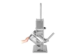 Embutidora de Salchichas SucceBuy Manual Capacidad 10 L, Máquina de Salchichas Vertical de Acero Inoxidable, Envasadora a Doble Velocidad, con 5 Tubos de Llenado