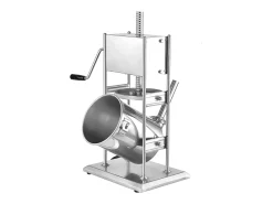 Embutidora de Salchichas SucceBuy Manual Capacidad 10 L, Máquina de Salchichas Vertical de Acero Inoxidable, Envasadora a Doble Velocidad, con 5 Tubos de Llenado