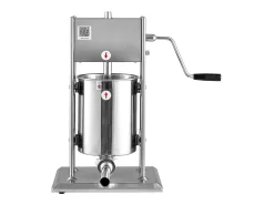 Embutidora de Salchichas SucceBuy Manual Capacidad 10 L, Máquina de Salchichas Vertical de Acero Inoxidable, Envasadora a Doble Velocidad, con 5 Tubos de Llenado