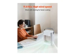Enfriador de Aire Portátil, SucceBuy 4 en 1 Acondicionador de Aire Portátil con Tanque de Agua de 700 mL