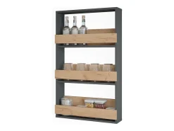Estante para copas de vino oro power roble/antracita 60x15.1x98 repose