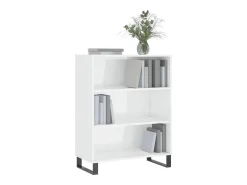 Estantería blanca brillante 69,5x32,5x90 cm