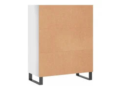 Estantería blanca brillante 69,5x32,5x90 cm