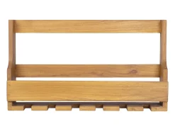 Estantería de botellas y copas vintage - Madera de Mindi - L. 70 x An. 15 x Al. 40 cm - VIDAGO