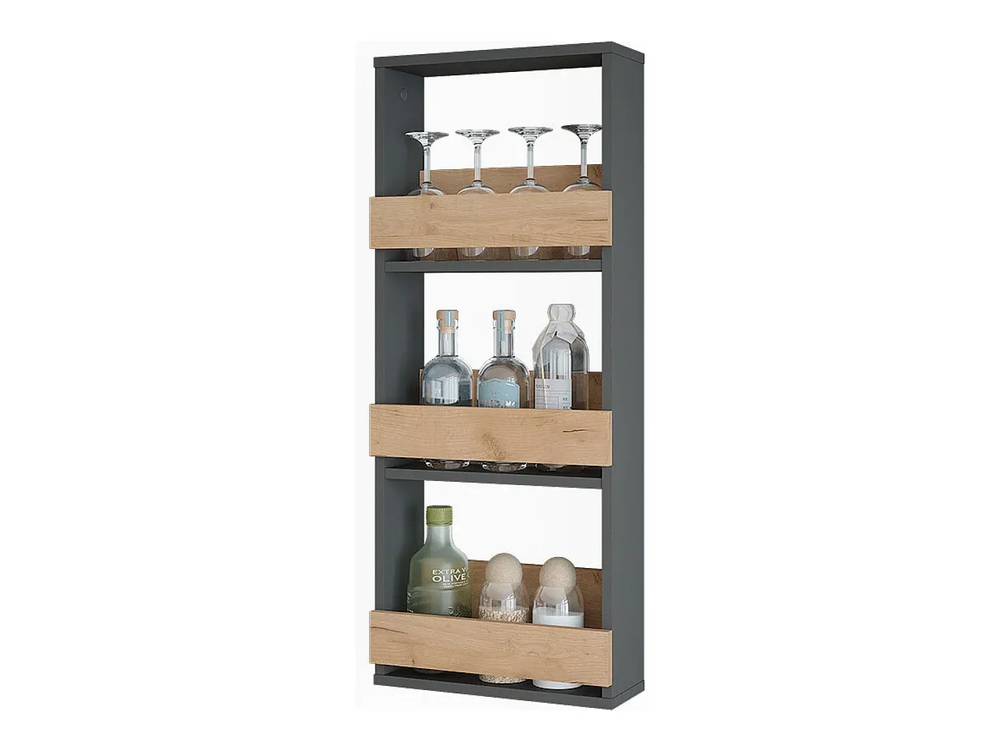 Estantería de pared oro power roble/antracita 40x15.1x98 repose