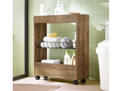 Estantería para Nichos Móvil Carrito de Almacenamiento de 3 Niveles Carrito Estrecho para Baño y Cocina 60 x 20 x 70 cm BZR46-N SoBuy ES