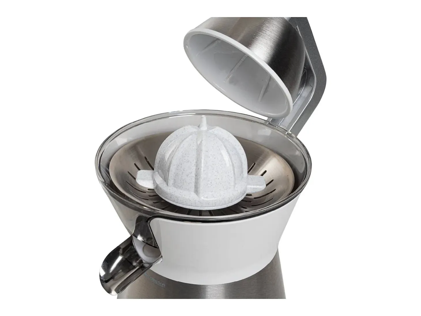 Exprimidor de brazo Juicy Plus Universal Blue 300W 2 conos blanco