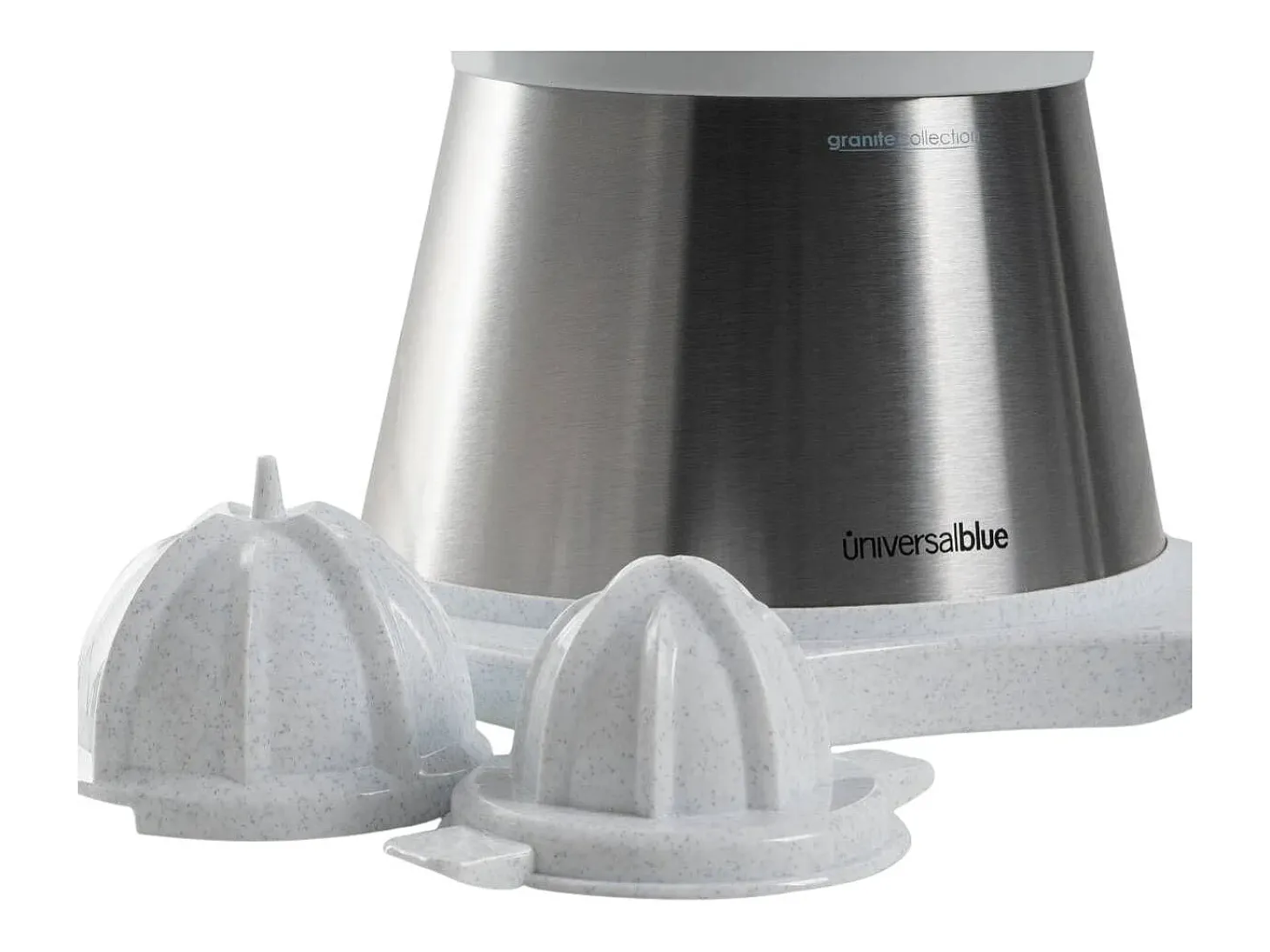 Exprimidor de brazo Juicy Plus Universal Blue 300W 2 conos blanco