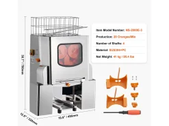 Exprimidor de Jugo de Naranja SucceBuy Extractorde Jugo de Naranja Comercial 120 W, Exprimidor de Cítricos en Acero Inoxidable con Caja de Filtro Extraíble