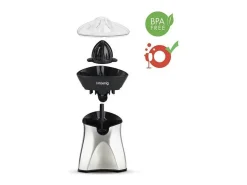 Exprimidor eléctrico de cítricos H.KoeNIG AGR60 de acero inoxidable, 600W con función de 'servicio directo'