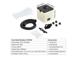 Extractor de Humos SucceBuy de Soldadura 100 W, Filtro de 3 Etapas, Caudal de Aire 240 m³/h, Absorbedor de Humo de Soldar Compacto para Soldadura