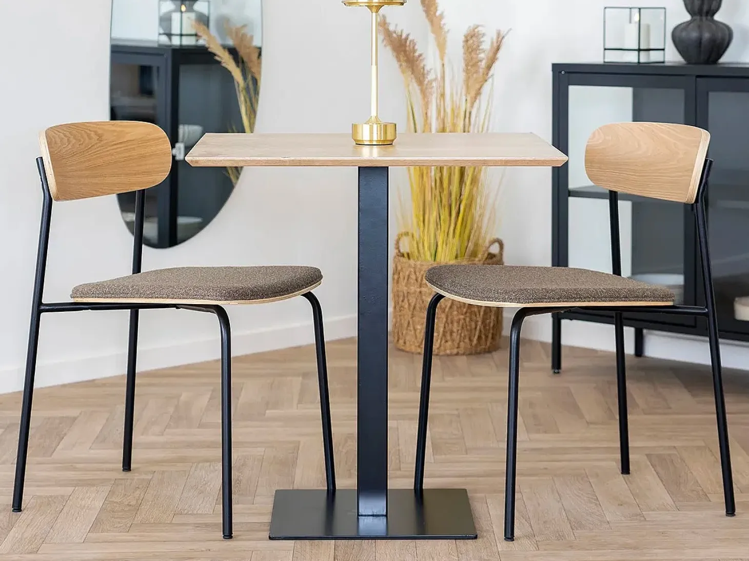 FANO salontafel 70 cm – Licht of zwart hout – Minimalistisch design-Color Negro