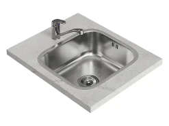 Fregadero acero 39x44x19.5 flova