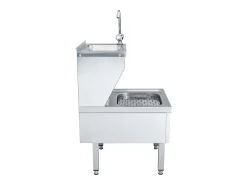 Fregadero comercial para lavado de manos con grifo de acero inoxidable