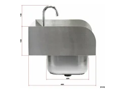 Fregadero de acero inoxidable lavabo gastronorm lavabo cuadrado lavabo fregadero grifo 16_0002396