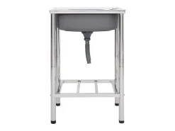 Fregadero de camping Fregadero individual Acero inoxidable