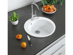 Fregadero de cocina blanco 50.5x50.5x19 valencia